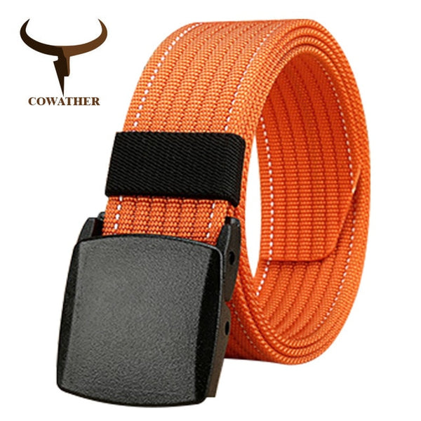 Luxury nylon fashion canvas belts for men