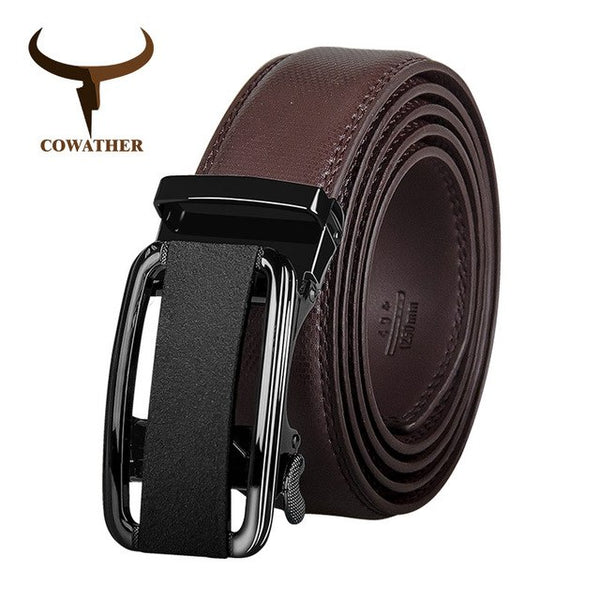 Top Quality Alloy Automatic Buckle Men's Belt Black Luxury]