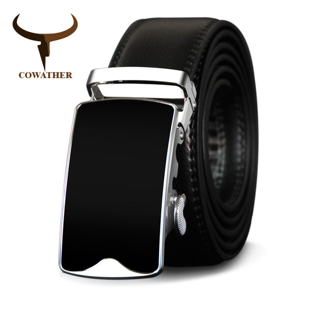 COWATHER Metal Buckle Cow Genuine Leather Men Belt