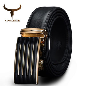 Leather belts Automatic Buckle Luxury male Straps