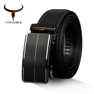 Cowhide strap for male automatic buckle belts