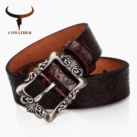 Cashew flowers high quality pin buckle Belts for Female