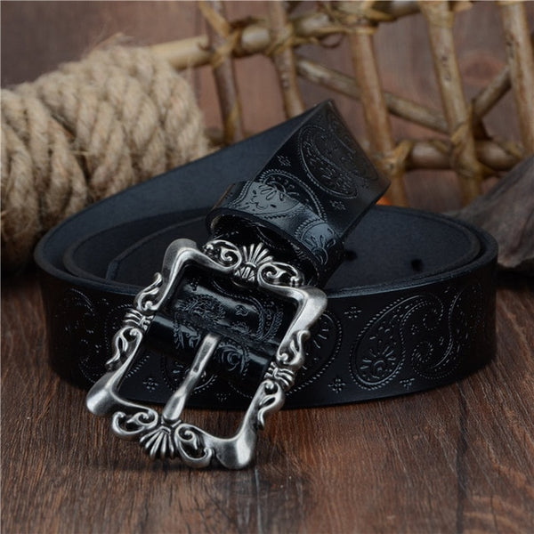 Cashew flowers high quality pin buckle Belts for Female