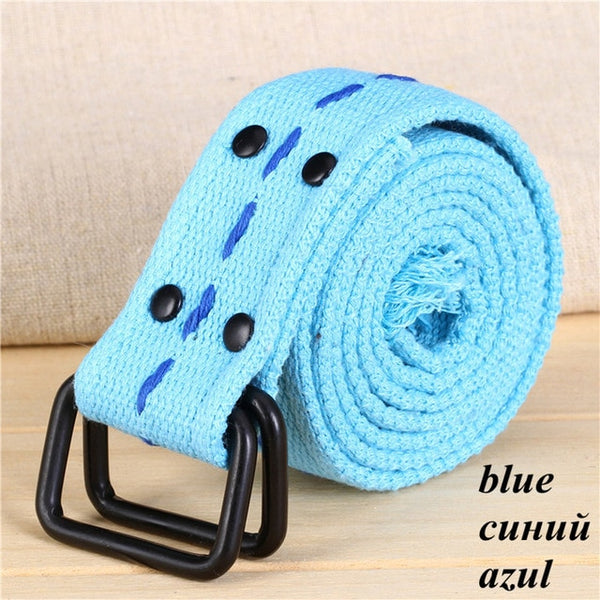 Hot sale high quality canvas unisex belts nine colors