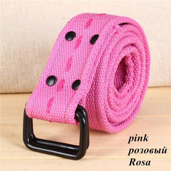 Hot sale high quality canvas unisex belts nine colors