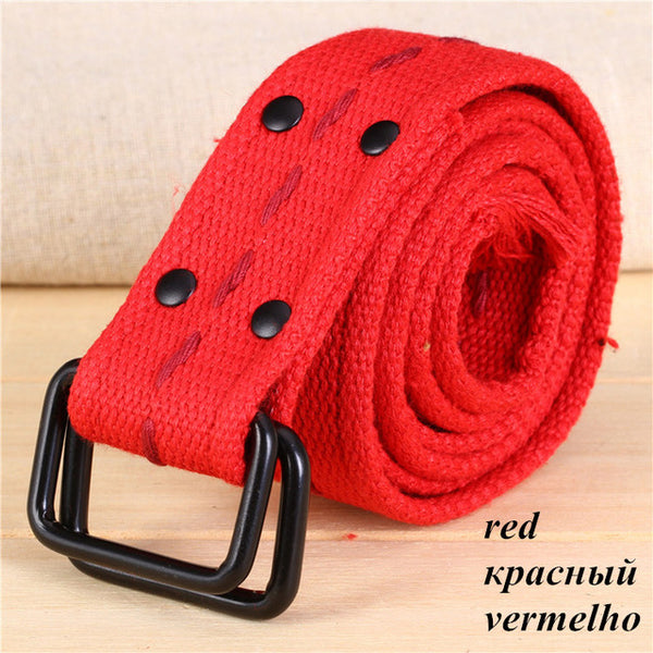 Hot sale high quality canvas unisex belts nine colors