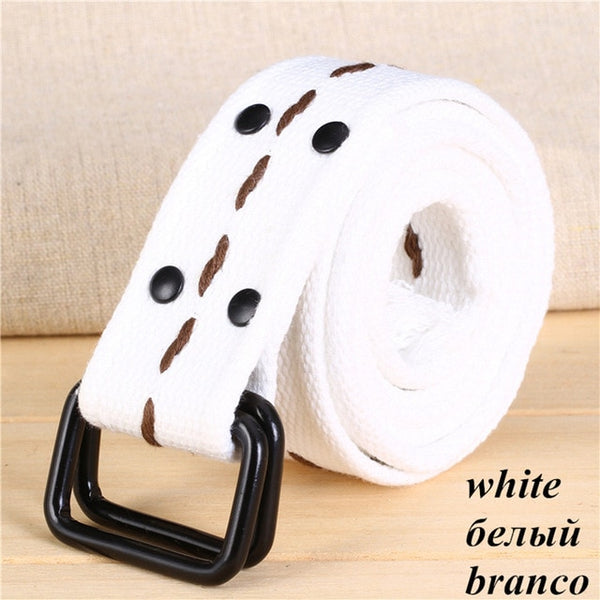 Hot sale high quality canvas unisex belts nine colors