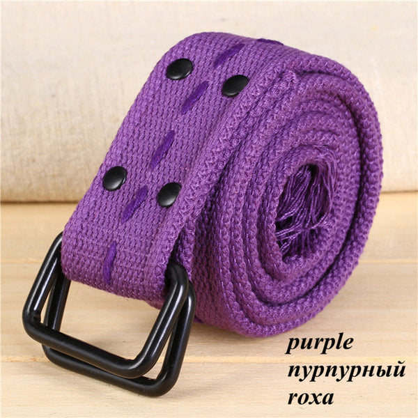 Hot sale high quality canvas unisex belts nine colors