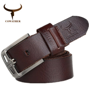 Alloy buckle fashion style FULL GRAIN male belt