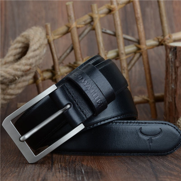 Top cow genuine leather men belts