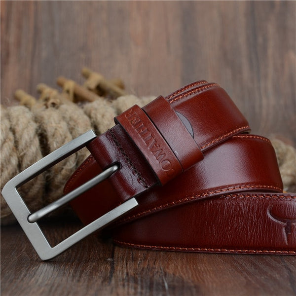 Top cow genuine leather men belts