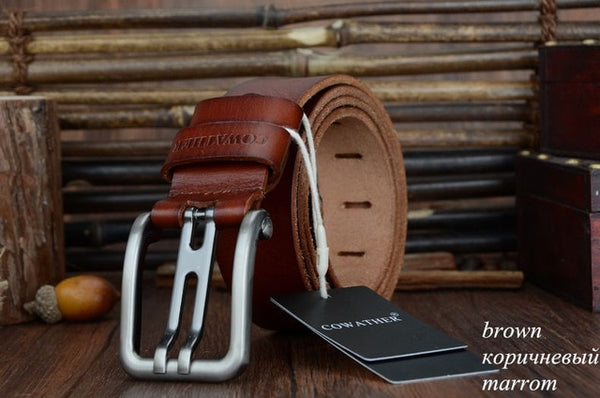 Top cow genuine leather belts for men