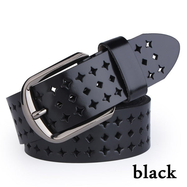 Genuine leather belts Female pin buckle belt