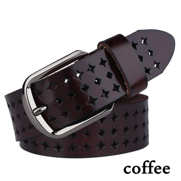 Genuine leather belts Female pin buckle belt