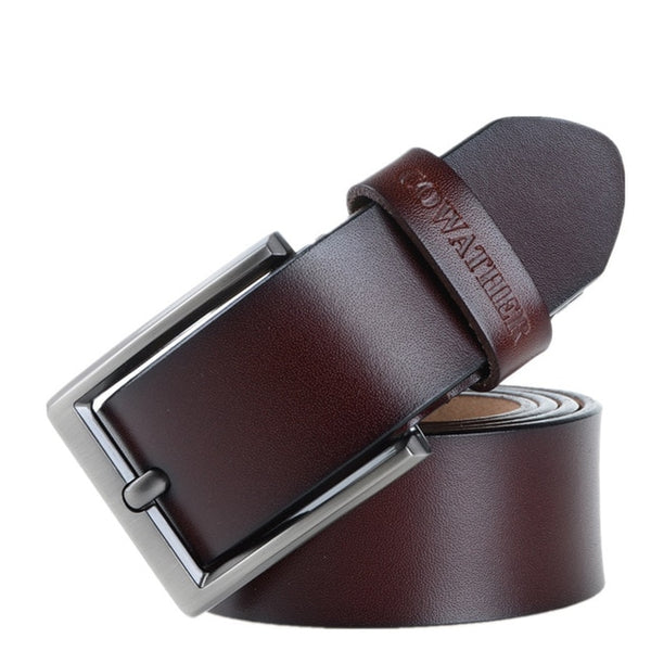 Cow genuine leather luxury strap male belts