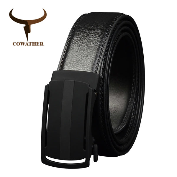 Automatic Buckle Cow Genuine Leather Belts For Men