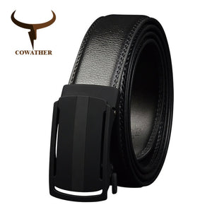 Automatic Buckle Cow Genuine Leather Belts For Men