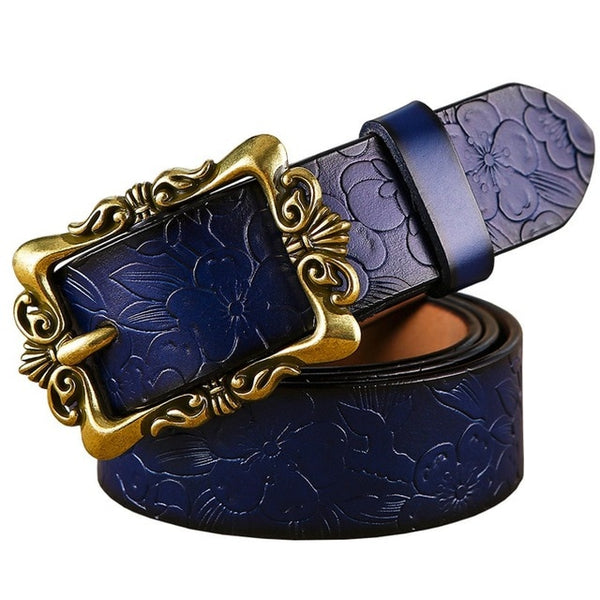 Fashion Vintage Floral Pin buckle Woman belt