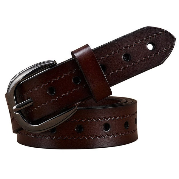 Holes Genuine Leather Belts for Women