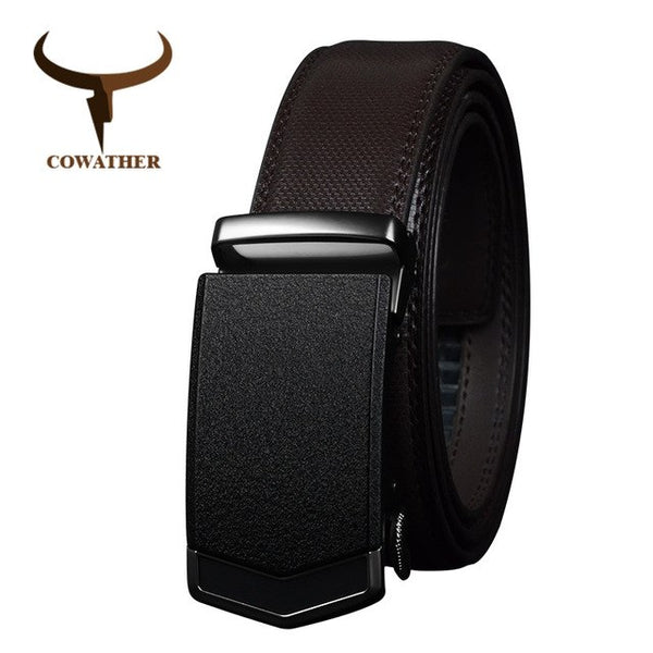 COWATHER Men Belt New Arrival Alloy Buckle Genuine Leather Belts