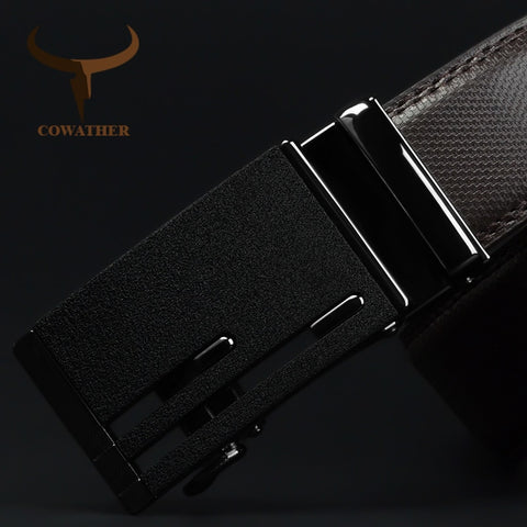 Genuine Leather Belts For Men High Quality Automatic Buckle Male Strap