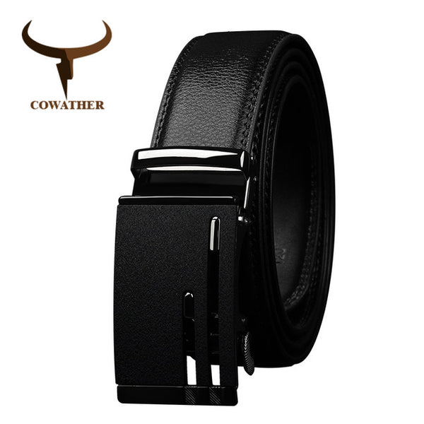 Genuine Leather Belts For Men High Quality Automatic Buckle Male Strap