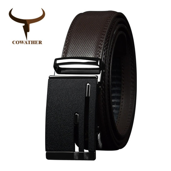 Genuine Leather Belts For Men High Quality Automatic Buckle Male Strap